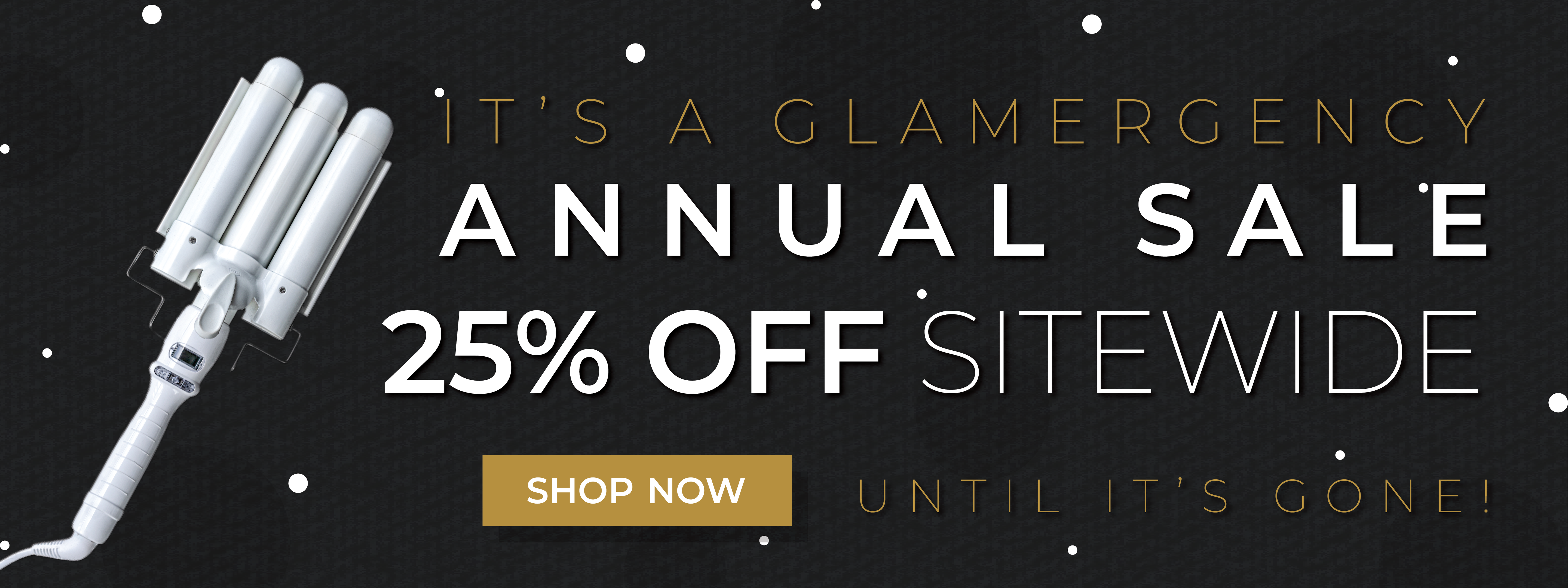 Glamergency Annual Sale Banner